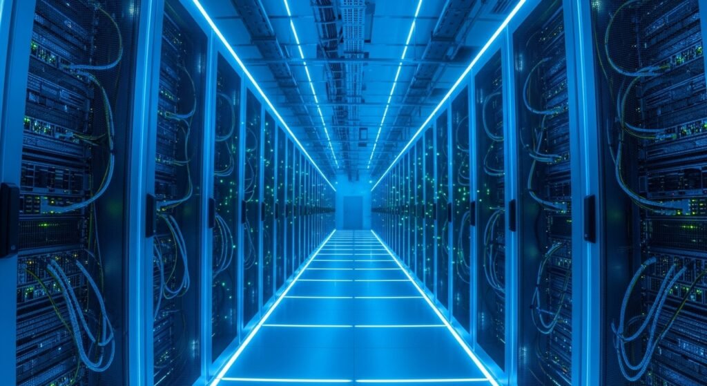 24시간 실시간 AI 분석 및 자산 보호를 위한 보안 서버 센터